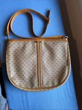 Vintage Gucci Micro GG Brown Monogram Leather Crossbody Shoulder Bag